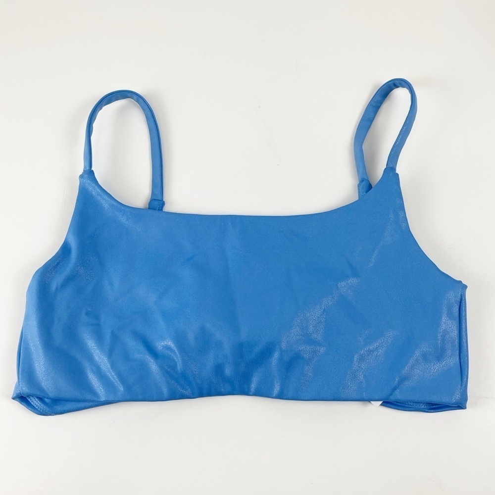 NEW Sage Collective Sports Bra Womens Medium Blue Twist Back NWOT
